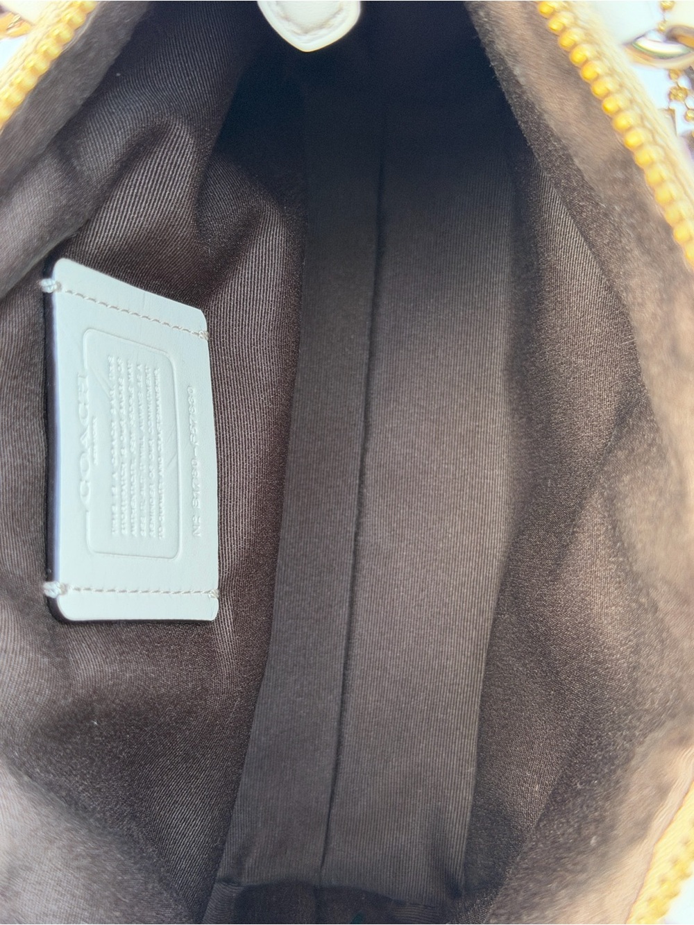 Coach Signature Canvas Mini Kelsey Satchel Beige White Leather Crossbody bag - Picture 11 of 13